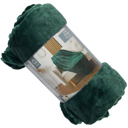 Home Deco Factory Manta de Franela Verde 150x120 cm