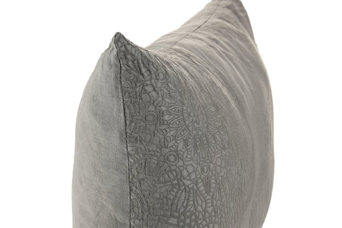 DKD Home Decor Cojín de Algodón Gris Jaquard 60x60 cm