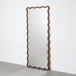 Espejo Marrón Oscuro Madera Paulonia 80 X 3 X 180 cm