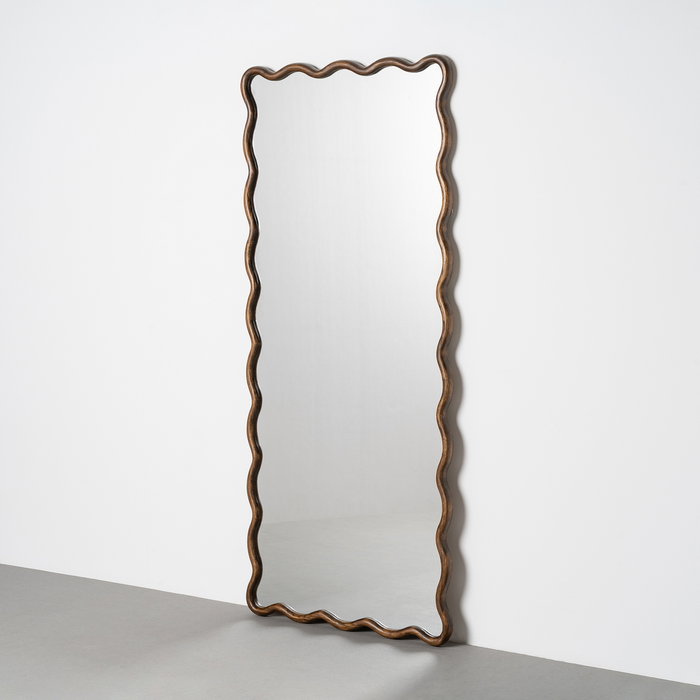 Espejo Marrón Oscuro Madera Paulonia 80 X 3 X 180 cm Espejo Marrón Oscuro Madera Paulonia 80 X 3 X 180 cm