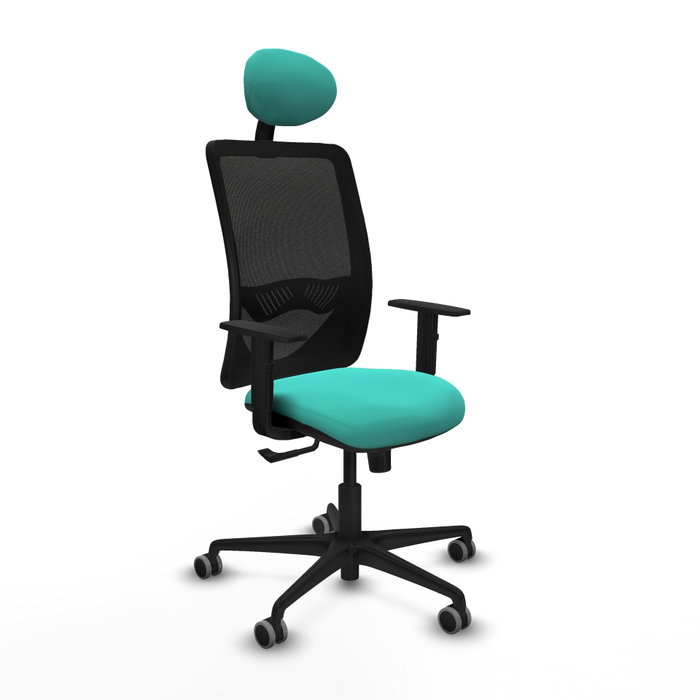 PIQUERAS Y CRESPO Silla de oficina Zulema con mecanismo Sincro, Turquesa y Negro PIQUERAS Y CRESPO Silla de oficina Zulema con mecanismo Sincro, Turquesa y Negro