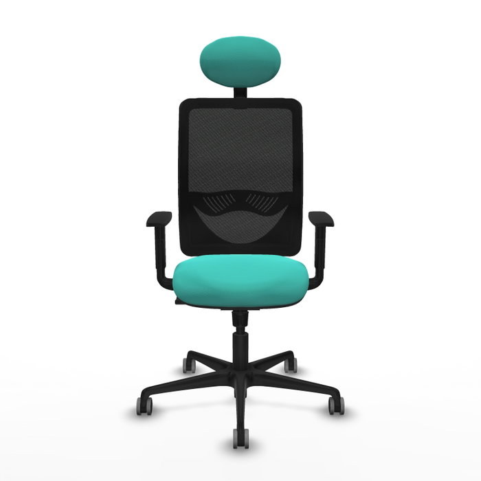 PIQUERAS Y CRESPO Silla de oficina Zulema con mecanismo Sincro, Turquesa y Negro PIQUERAS Y CRESPO Silla de oficina Zulema con mecanismo Sincro, Turquesa y Negro