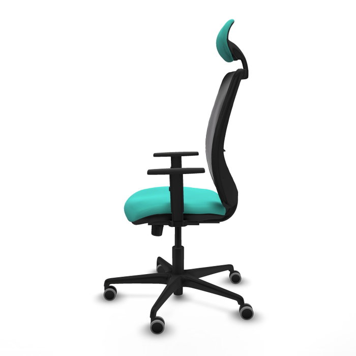 PIQUERAS Y CRESPO Silla de oficina Zulema con mecanismo Sincro, Turquesa y Negro PIQUERAS Y CRESPO Silla de oficina Zulema con mecanismo Sincro, Turquesa y Negro