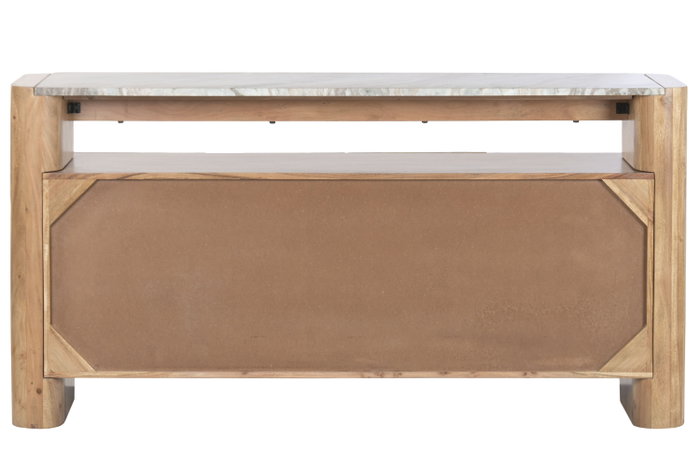 DKD Home Decor Buffet de Acacia y Mármol Natural 160x40x80