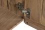 DKD Home Decor Buffet de Acacia y Mármol Natural 160x40x80