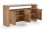 DKD Home Decor Buffet de Acacia y Mármol Natural 160x40x80