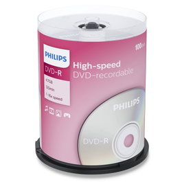 Philips DVD-R 4,7GB 16x SP (100 unidades)