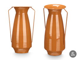 Giftdecor Jarron Conico 41 cm Teja Metal (Hierro) (Set de 4)