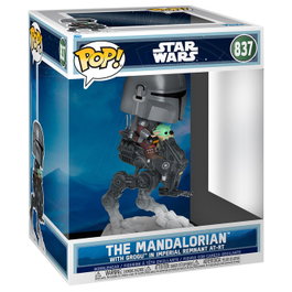 Funko Pop! Rides Deluxe Star Wars The Mandalorian con Grogu en Imperial Remnant AT-RT