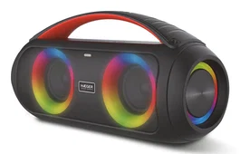 Haeger Cool Boom Altavoz Portátil Estéreo Bluetooth 40W Negro, Batería 4000mAh 29h, Resistente al Agua IPX5, con Luz LED, Lector MicroSD y Mando a Distancia