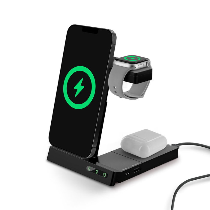 Muvit Cargador Inalámbrico MCWIR0011 20W con USB-C y USB-A
