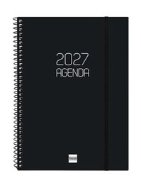 Finocam Agenda Anual 2027 Espiral Basic Negro