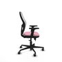 PIQUERAS Y CRESPO Silla de oficina Jorquera con mecanismo Sincro/Traslack, Rosa y Blanco
