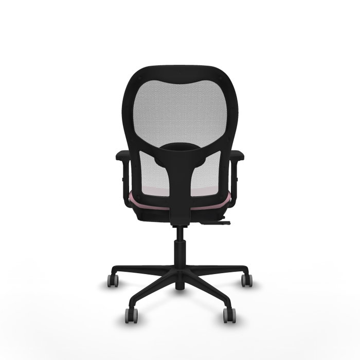 PIQUERAS Y CRESPO Silla de oficina Jorquera con mecanismo Sincro/Traslack, Rosa y Blanco