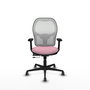 PIQUERAS Y CRESPO Silla de oficina Jorquera con mecanismo Sincro/Traslack, Rosa y Blanco