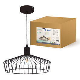 GSC Evolution Lámpara de techo colgante Serie Bamil E27 Negro