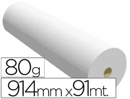 Navigator Papel Reprografia para Plotter 914mm x 91mt, 80 g, Blanco, para Impresion Ink-jet y Monocromo