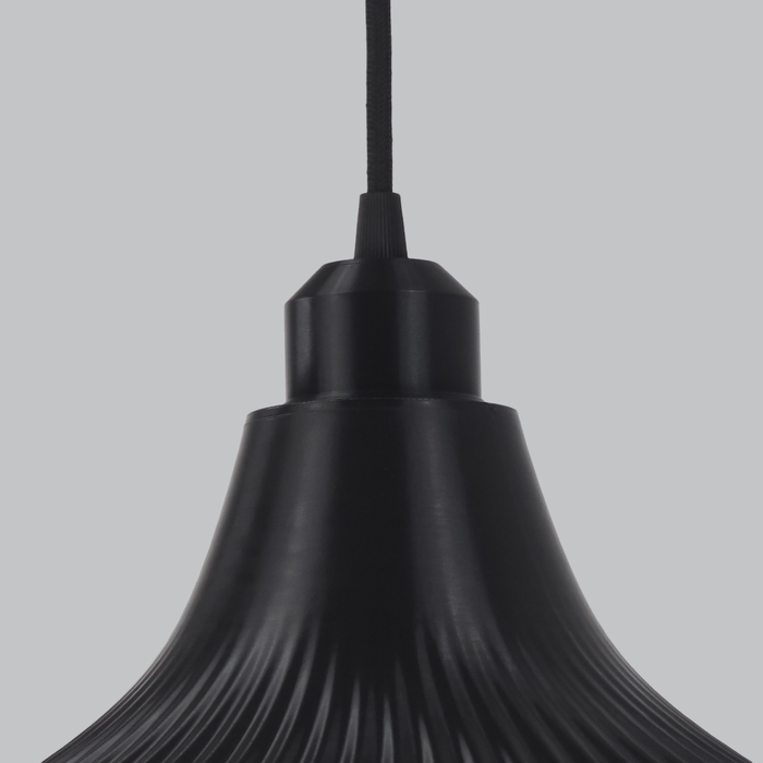 Vita Lámpara Colgante Negro Florón Negro Cable Negro E27 Vita Lámpara Colgante Negro Florón Negro Cable Negro E27