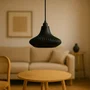 Vita Lámpara Colgante "Vita" Negro Florón Negro Cable Negro