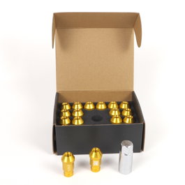 Omp Tuercas de Rueda de Aluminio 7075 M12x1.25 Llave 19mm Largo 40mm, 20 Piezas, Amarillo, OMPS09911209