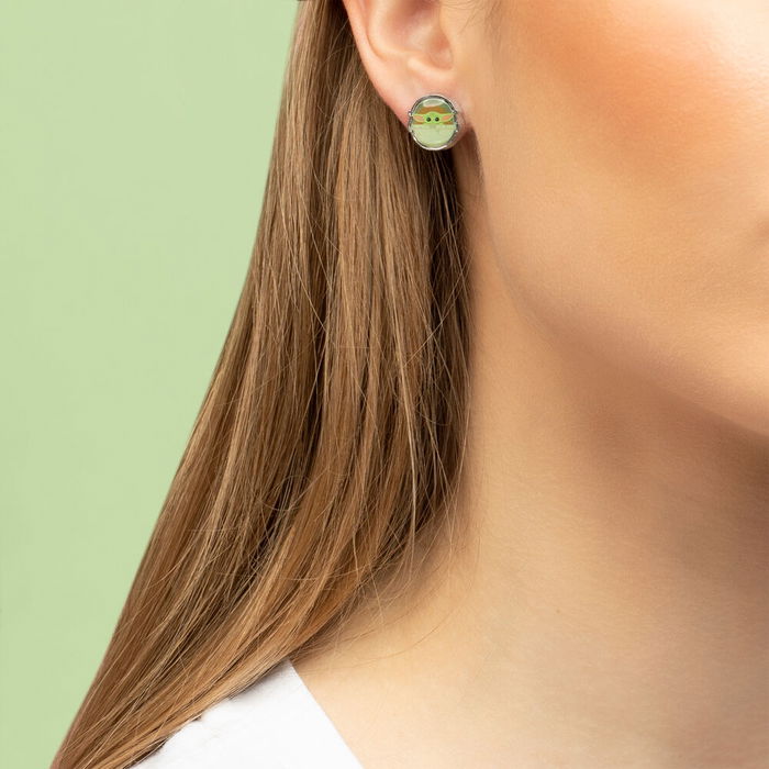 PEERS HARDY Set 3 Pares de Pendientes Baby Yoda Star Wars Grogu Diseño Piedras y Personaje Niña