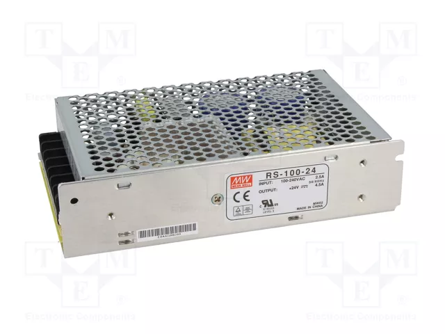 MEAN WELL RS-100-24 Alimentador de impulso 100W 24VDC