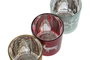 DKD Home Decor Portavelas de Cristal Estrella Surtido