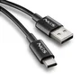 NGS Cable USB 2.0 Carga y Datos USB-A a USB-C Macho, Hasta 480 Mbps y 15W, 1 Metro, Negro, Referencia ZYRO-AC