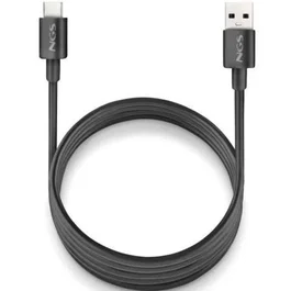 NGS Cable USB 2.0 ZYRO-AC Macho a USB Tipo-C, 15W, 480Mbps, 1m, Negro