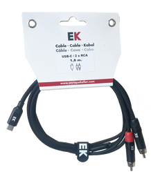 Cable Ek Audio Usb-C - X2/Rca 1,8 m