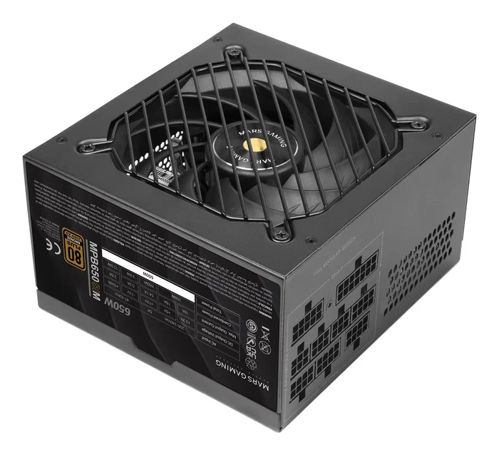 Mars Gaming Fuente Alimentación MPB650SIM 650W 80 Plus Bronze Modular, Ventilador 120mm FDB Silencioso, Color Negro - 7 Años Garantía