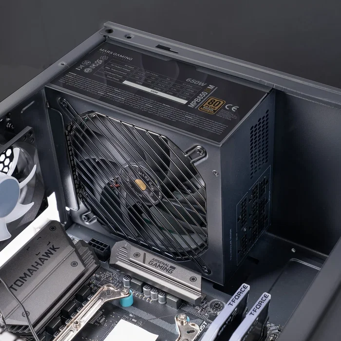 Mars Gaming Fuente Alimentación MPB650SIM 650W 80 Plus Bronze Modular, Ventilador 120mm FDB Silencioso, Color Negro - 7 Años Garantía