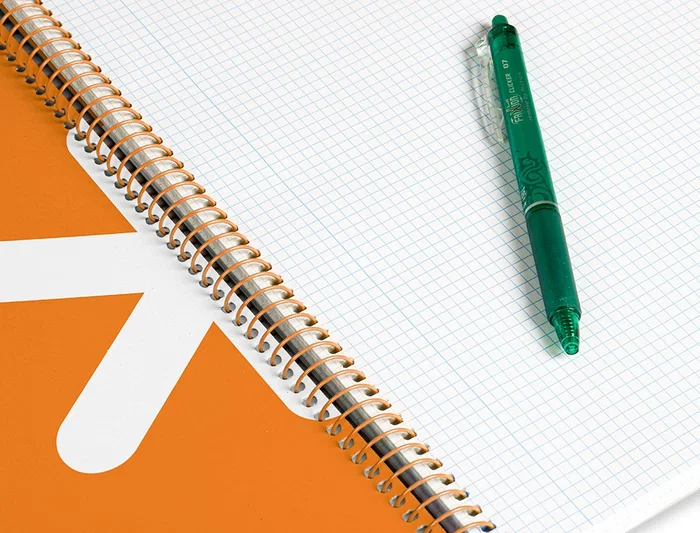 Antartik Cuaderno espiral A4 micro tapa dura 80 hojas 100gr cuadro 5mm color mostaza