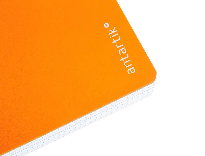 Antartik Cuaderno espiral A4 micro tapa dura 80 hojas 100gr cuadro 5mm color mostaza