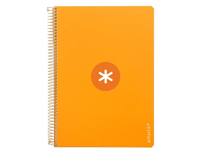 Antartik Cuaderno espiral A4 micro tapa dura 80 hojas 100gr cuadro 5mm color mostaza