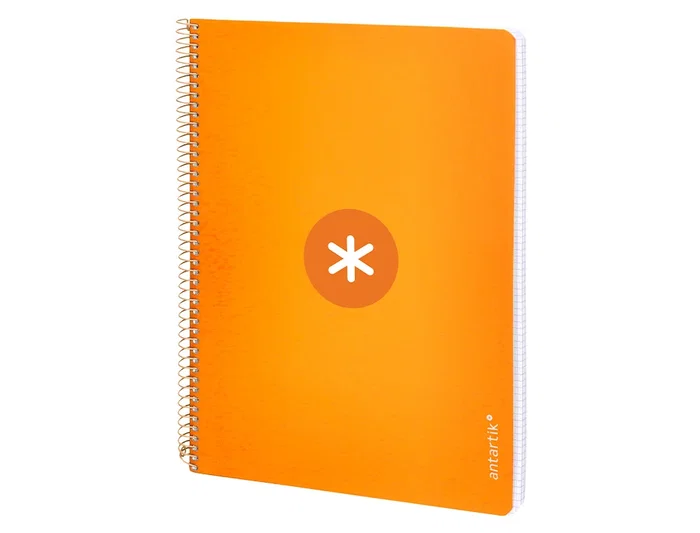 Antartik Cuaderno espiral A4 micro tapa dura 80 hojas 100gr cuadro 5mm color mostaza