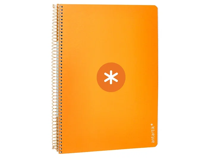 Antartik Cuaderno espiral A4 micro tapa dura 80 hojas 100gr cuadro 5mm color mostaza