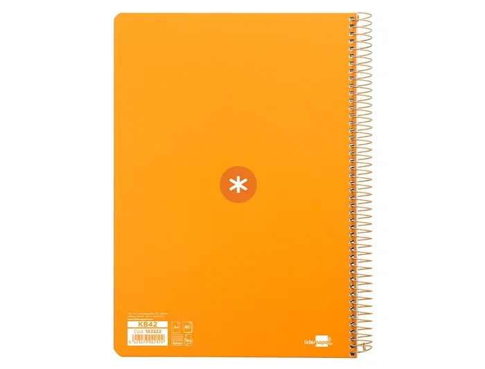 Antartik Cuaderno espiral A4 micro tapa dura 80 hojas 100gr cuadro 5mm color mostaza