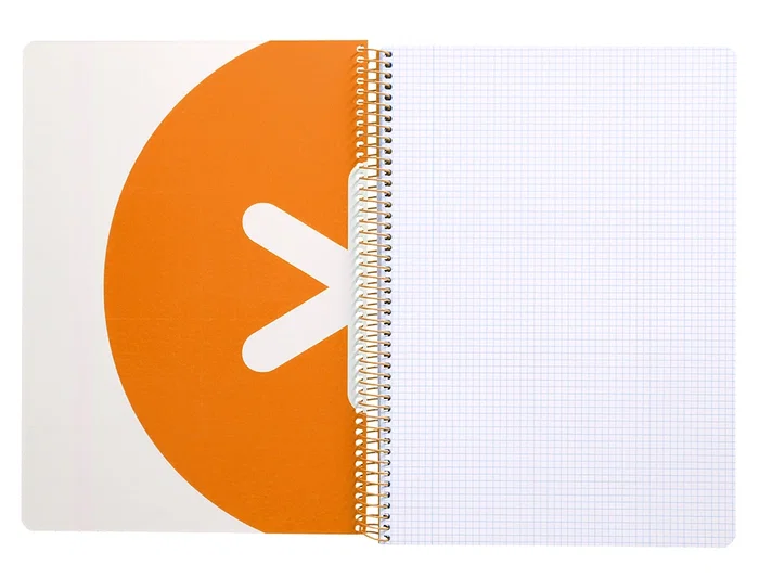 Antartik Cuaderno espiral A4 micro tapa dura 80 hojas 100gr cuadro 5mm color mostaza