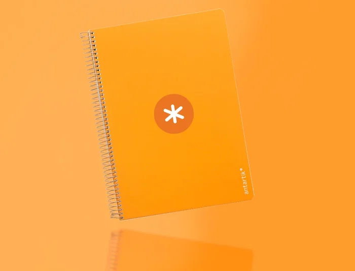 Antartik Cuaderno espiral A4 micro tapa dura 80 hojas 100gr cuadro 5mm color mostaza