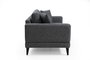 Atelier Del Sofa Sofá Nórdico 2 Plazas Gris Oscuro 180x90x85 cm