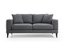 Atelier Del Sofa Sofá Nórdico 2 Plazas Gris Oscuro 180x90x85 cm