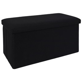 Home Deco Factory Banco Puf Plegable Atom Negro Colección Contemporain 76x38 cm
