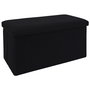 Home Deco Factory Banco Puf Plegable Atom Negro Colección Contemporain 76x38 cm