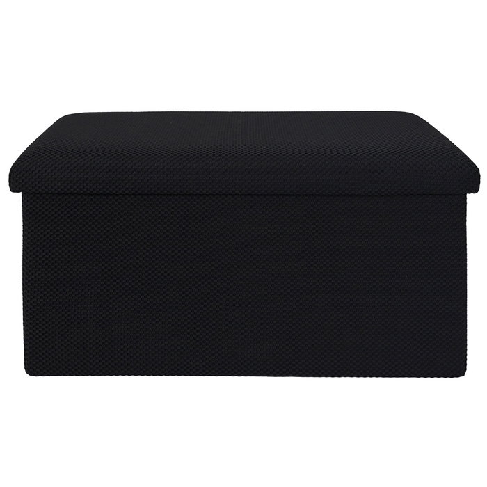Home Deco Factory Banco Puf Plegable Atom Negro Colección Contemporain 76x38 cm Home Deco Factory Banco Puf Plegable Atom Negro Colección Contemporain 76x38 cm