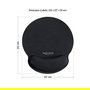 DELOCK Mousepad con soporte para la muñeca, forma redonda, color negro