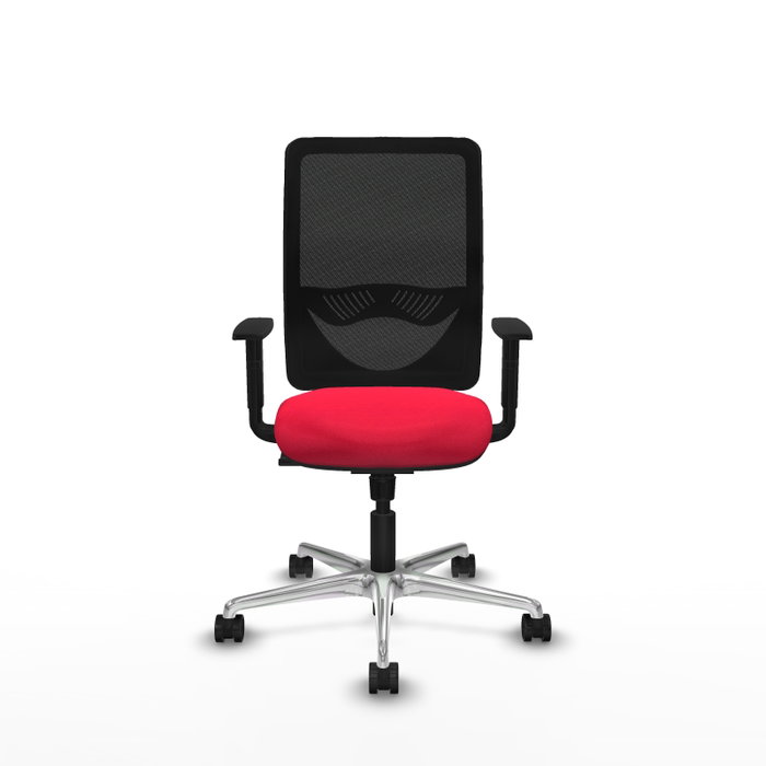 PIQUERAS Y CRESPO Silla de oficina Zulema con mecanismo Sincro, Rojo y Negro