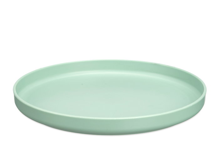 Leknes Plato Llano 19.5 cm Diámetro Verde Plástico PP Apto Lavavajillas (Set de 24)
