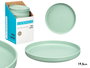 Leknes Plato Llano 19.5 cm Diámetro Verde Plástico PP Apto Lavavajillas (Set de 24)