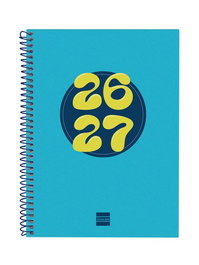 Finocam Agenda Escolar Cool 26-27 Cuarto Azul Espiral